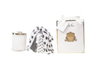 Cote Noire - Herringbone Candle With Scarf - White - Lilly Flower Lid - HCG06 Cote Noire
