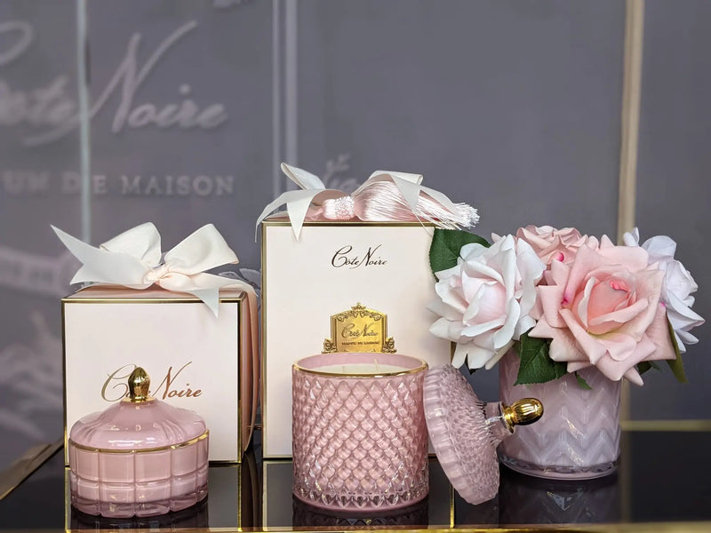 Cote Noire - Herringbone Flower Pink - Pink Roses - HCF03 Cote Noire