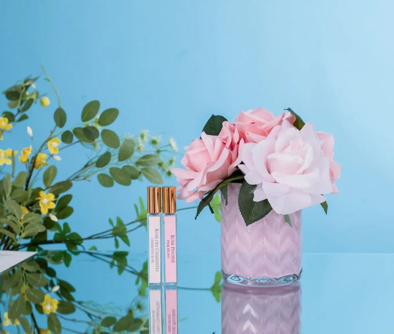Cote Noire - Herringbone Flower Pink - Pink Roses - HCF03 Cote Noire