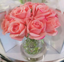 Cote Noire - Herringbone Flower - Rose Buds - Clear - White Peach - HCF25 Cote Noire