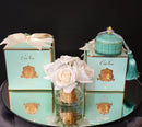 Cote Noire Perfumed Natural Touch 5 Roses - Clear & Gold Badge - Ivory White - GMR92 - Jade Tiffany Box Cote Noire