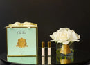 Cote Noire Perfumed Natural Touch 5 Roses - Clear & Gold Badge - Ivory White - GMR92 - Jade Tiffany Box Cote Noire