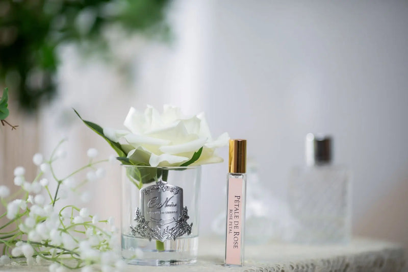 Cote Noire Perfumed Natural Touch Single Rose - Clear - Ivory White - GMR01 Cote Noire