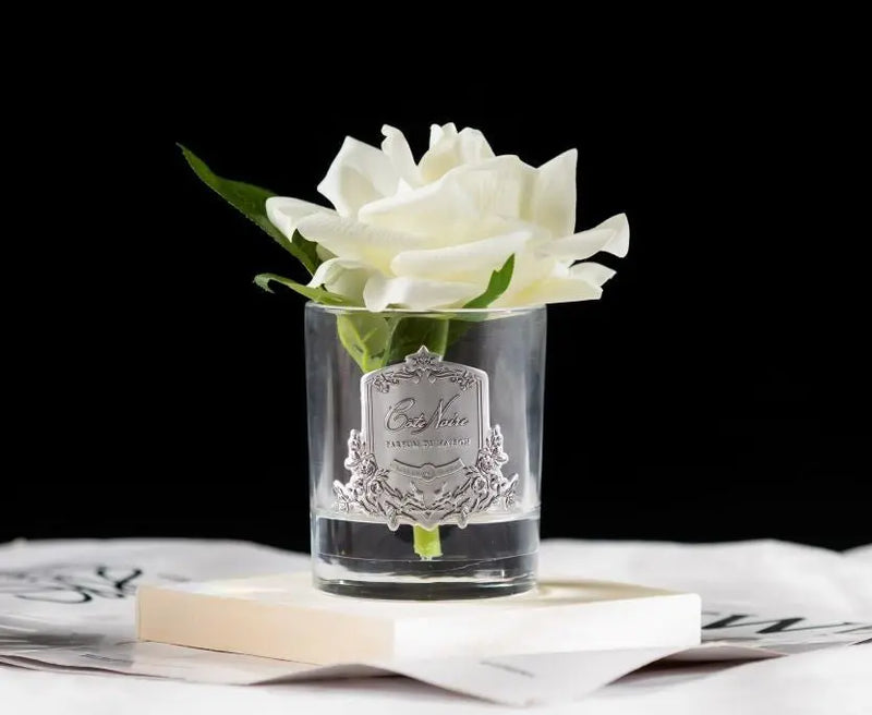 Cote Noire Perfumed Natural Touch Single Rose - Clear - Ivory White - GMR01 Cote Noire