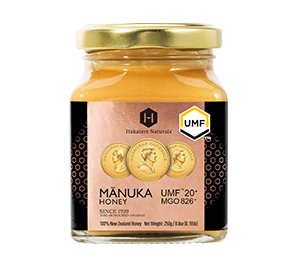 Manuka Honey UMF 20+ - Premium New Zealand Raw Honey in Glass Jar 250g Hakatere Naturals