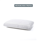 A single pillow with a white, fluffy texture is shown against a white background.