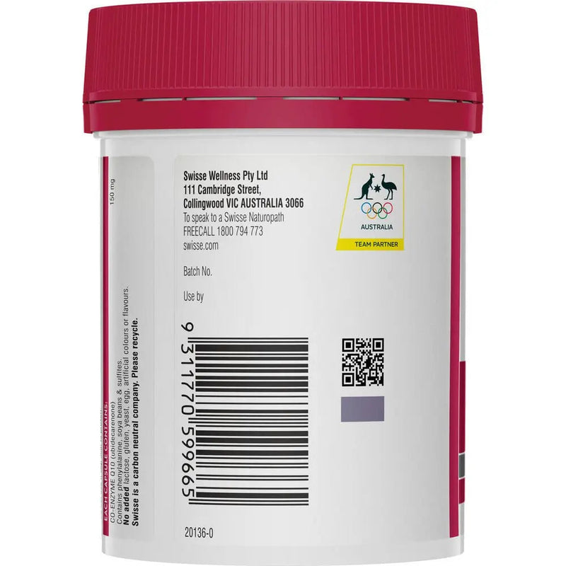 Swisse Ultiboost Co-Enzyme Q10 150mg 180 Capsules EXP：09/2026 - XDaySale