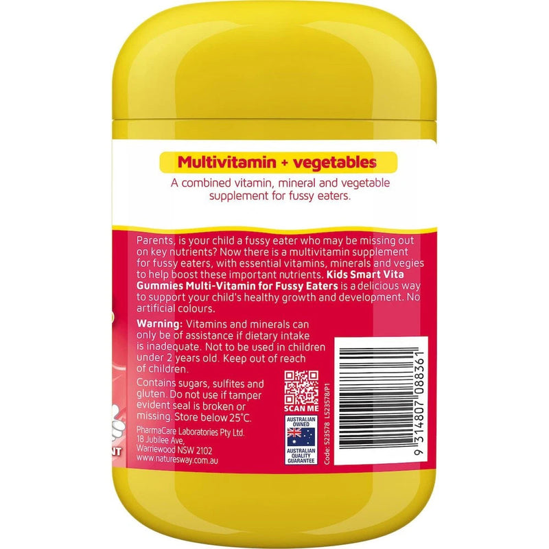 Nature’s Way Kids Smart Vita Gummies Multi-Vitamin for Fussy Eaters 60s XDaySale