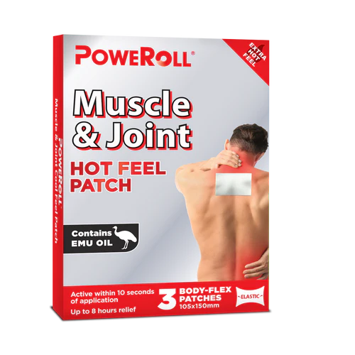 Muscle Joint Hot Patch – Pain Relief Patch with Herbal Plant Oil, 3 Patches 10.5x15cm Glimlife Poweroll
