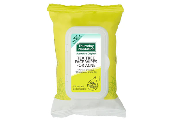 Thursday Plantation Face Wipes for Acne 25 Wipes Thursday Plantation