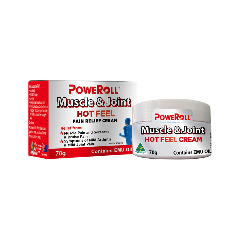 Muscle Pain Cream - Glimlife Poweroll Hot Muscle Rub With Emu Oil 70g Glimlife Poweroll