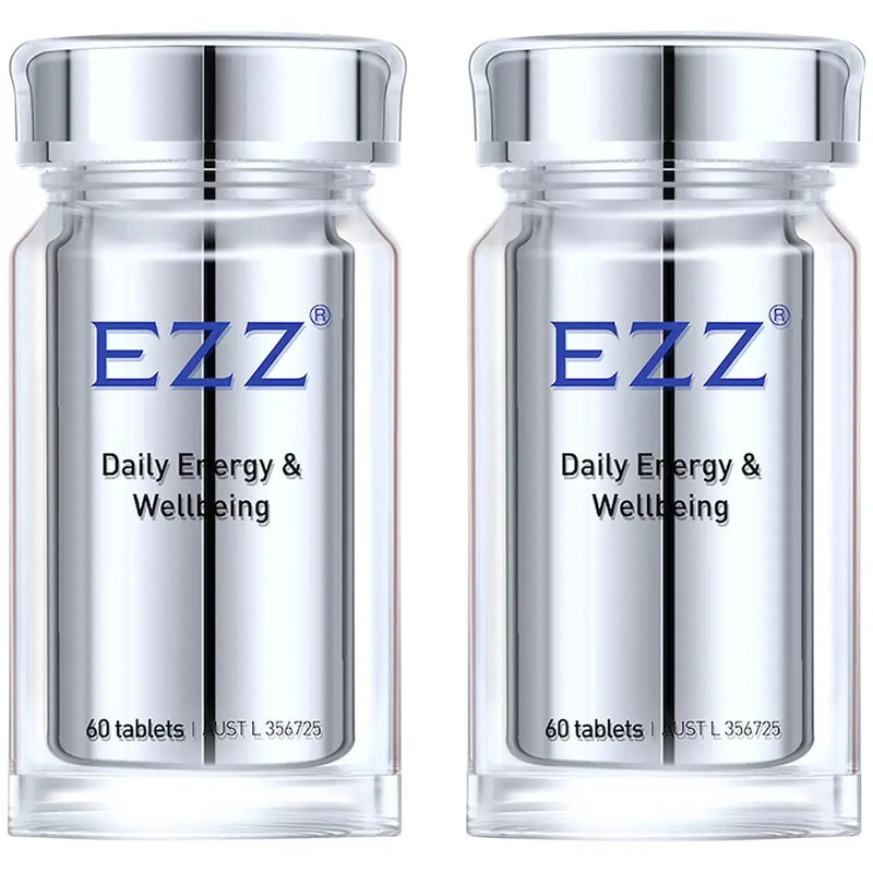 EZZ Daily Energy & Wellbeing 2 x 60 Tablets Twin Pack EZZ