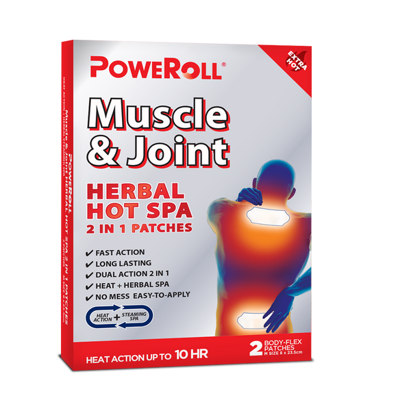 Herbal Hot Spa Patches – Muscle Pain Relief & Joint Heat Therapy Patch 2pcs Glimlife Poweroll