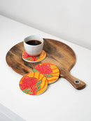 Koh Living Aboriginal Waratah Ceramic Coaster Koh Living