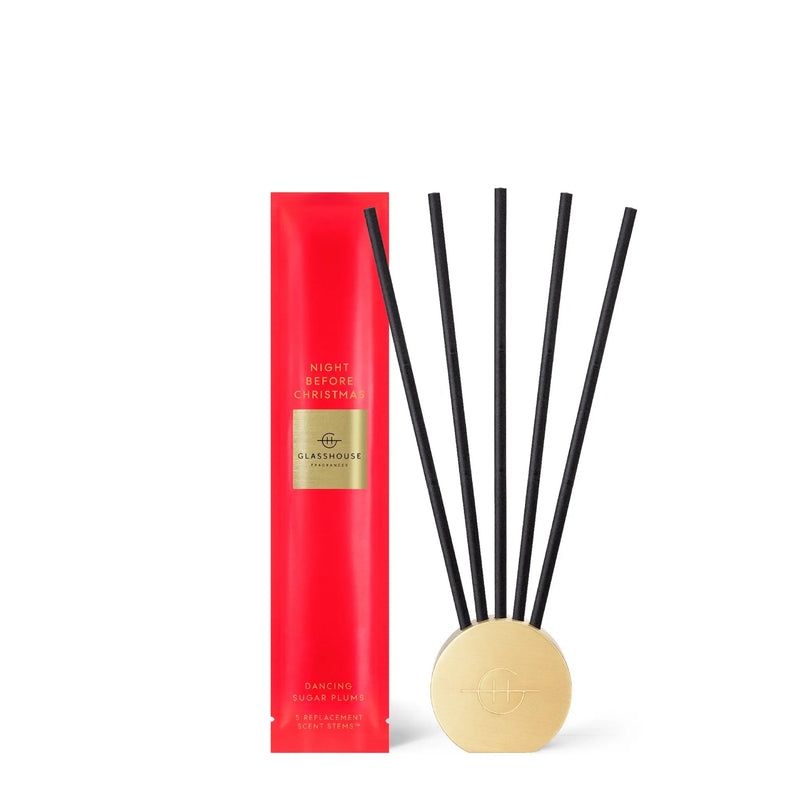 Glasshouse Fragrances 5 Replacement Scent Stems - Night Before Christmas - XDaySale