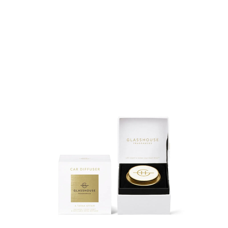 Glasshouse Fragrances gold car diffuser -A TAHAA AFFAIR - XDaySale