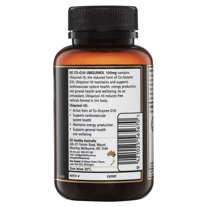GO Healthy CoQ10 Ubiquinol 100mg 60 Capsules EXP: 09/2024 - XDaySale
