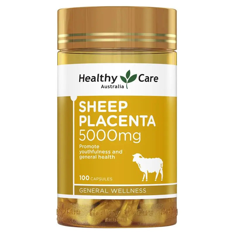 Healthy Care Sheep Placenta 5000mg 100 Capsules EXP：02/2026 - XDaySale