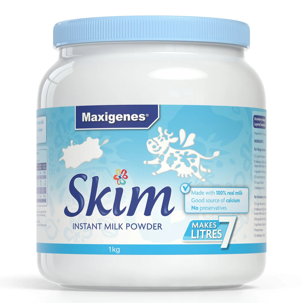 Maxigenes Skim Instant Milk Powder 1 kg - XDaySale