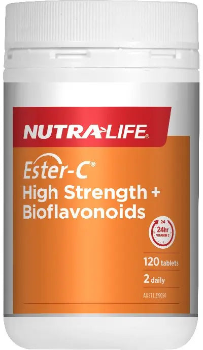 Nutra-Life Ester-C High Strength+ Bioflavonoids 120 Tablets EXP：08/2026 - XDaySale