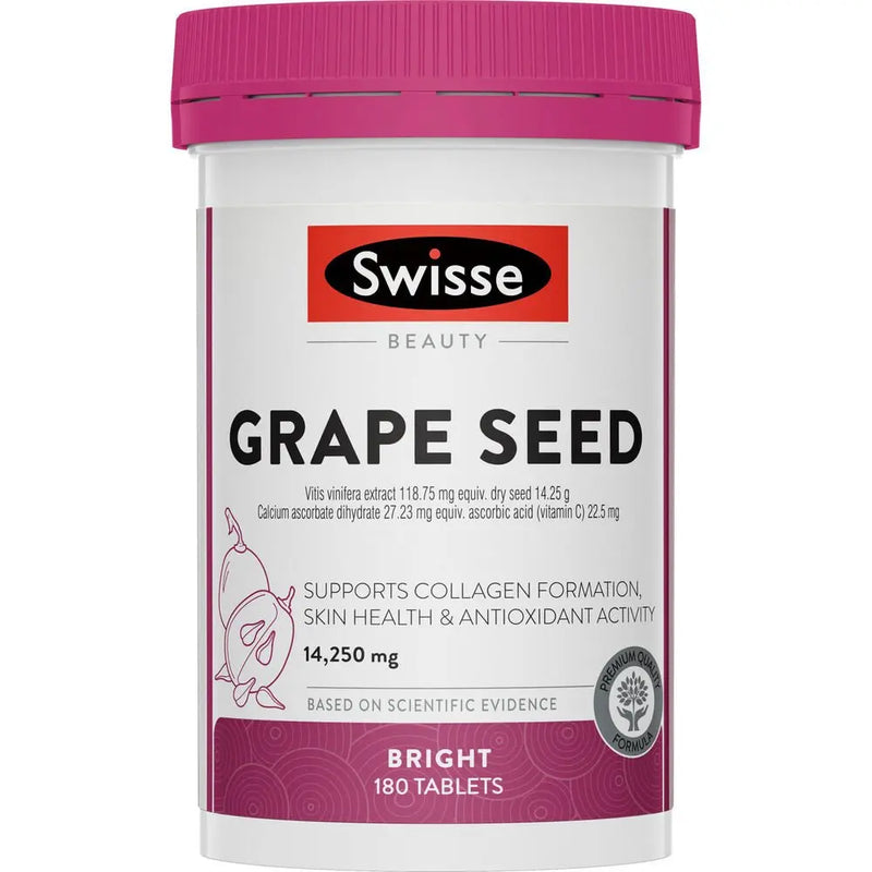 Swisse Beauty Grape Seed 180 Tablets EXP:09/2025 - XDaySale