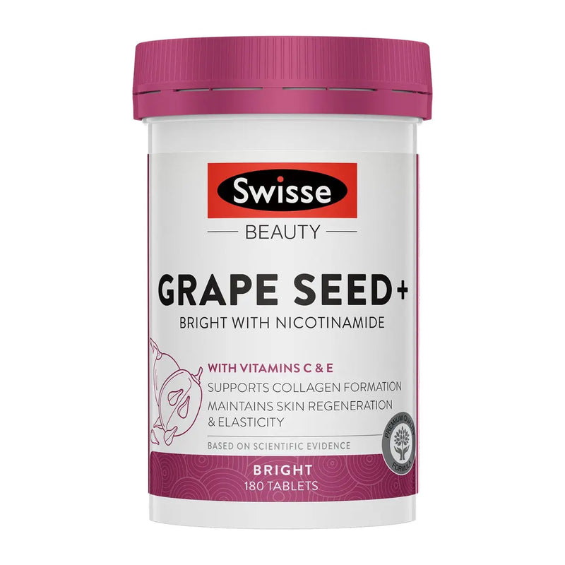 Swisse Beauty Grape Seed +180 Tablets EXP：09/2025 - XDaySale