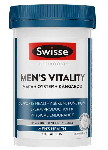 Swisse Men's Vitality Maca + Oyster + Kangaroo 120 Tablets EXP: 08/2025 - XDaySale
