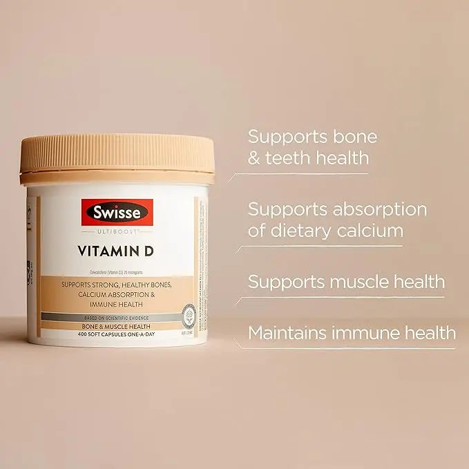Swisse ultiboost vitamin d 400 capsules EXP:08/2025 - XDaySale